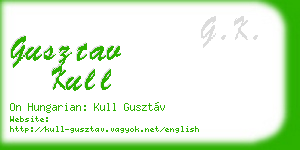 gusztav kull business card